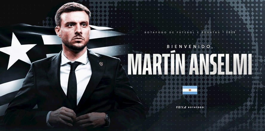 Botafogo anuncia Martín Anselmi como novo técnico até 2027